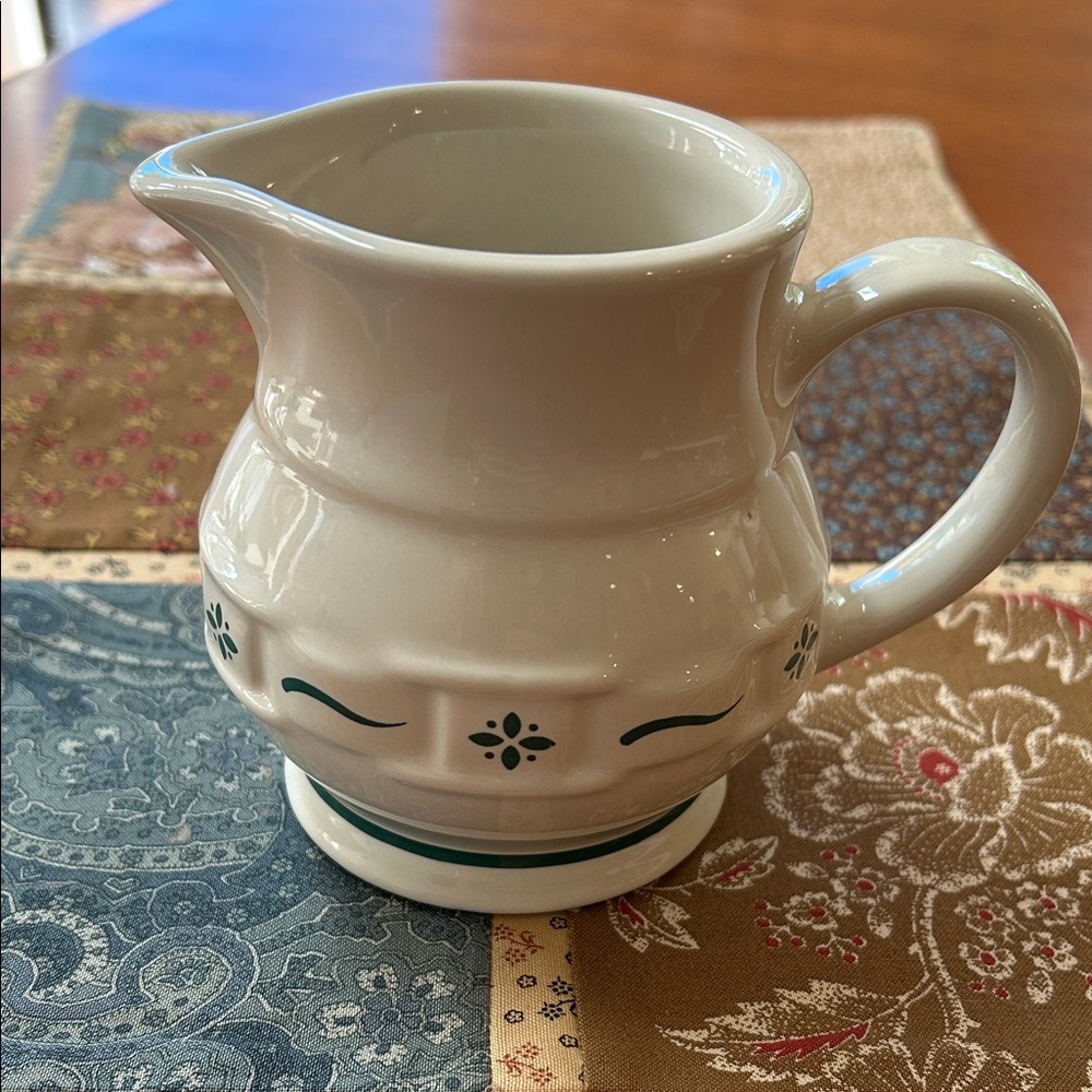 Longaberger Pottery Creamer/ Gravy Carafe